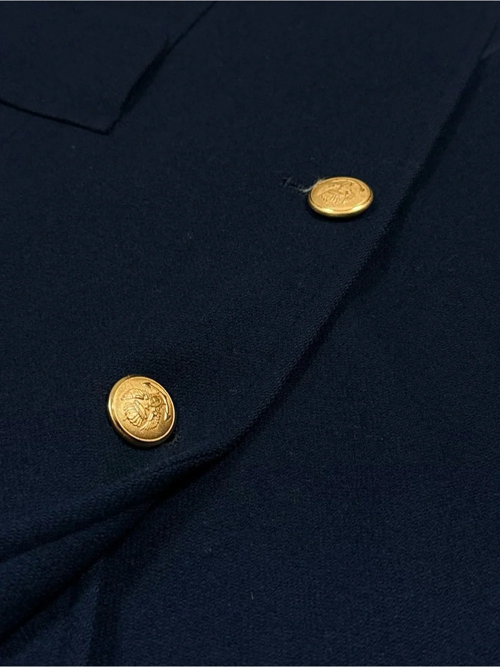 Vtg Stanley Blacker Lord Taylor Woolmark Navy Gold Button Blazer‎ Sport Coat 40R